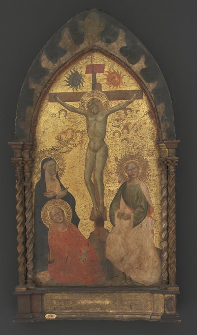 Cristo sulla croce pianto dalla Vergine Maria e dai santi Maria Maddalena e Giovanni da Maestro Francesco