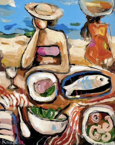 Pranzo colorato in spiaggia da Magdalena  Krzak