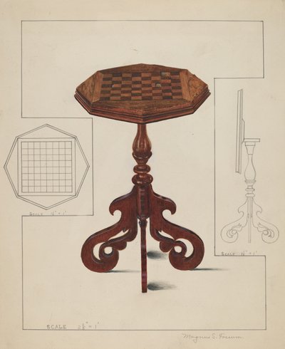 Tavolo a scacchiera, c. 1936 da Magnus S. Fossum
