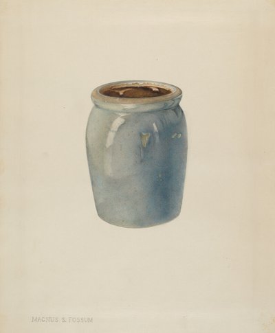 Vaso di terracotta per marmellata, c. 1938 da Magnus S. Fossum
