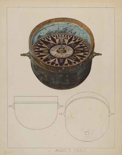 Bussola della Nave, c. 1937 da Magnus S. Fossum