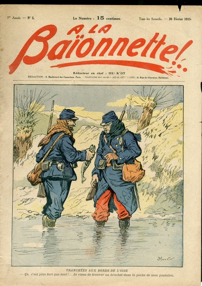 Copertina di La Baionnette, Satirico a colori da Henri Maigrot