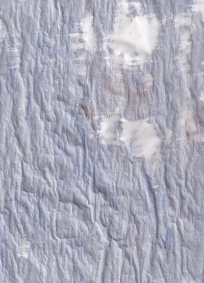 Struttura blu increspata da Maira Ribena