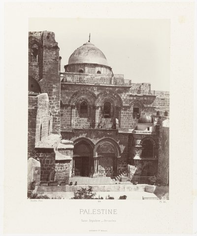Veduta della Chiesa del Santo Sepolcro a Gerusalemme da Maison Bonfils
