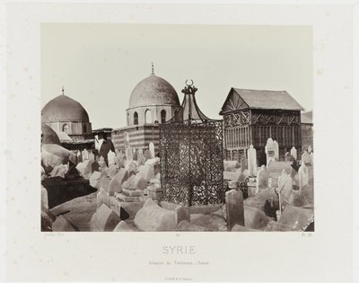 Gezicht op een begraafplaats in Damascus (Syrie/Groupes de Tombeaux - Damas) da Maison Bonfils