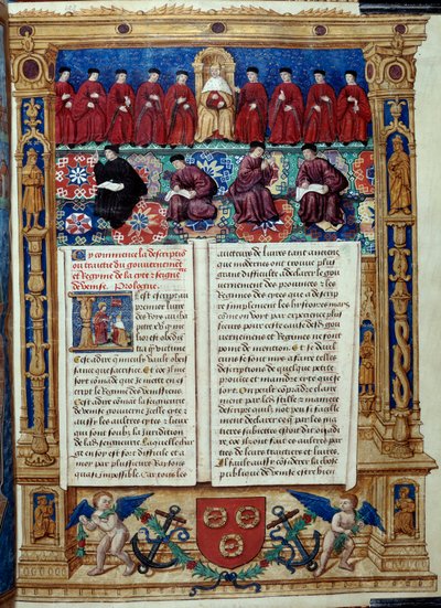 Il Consiglio dei Dieci Il Doge è al centro. Pagina tratta da una descrizione o tratta del governo e del regime della città e signoria di Venezia realizzata dall