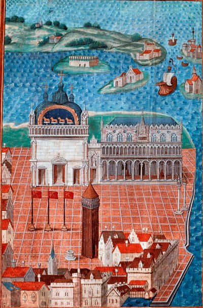 Veduta di Piazza San Marco con il Palazzo Ducale a Venezia da Maitre de Philippe de Gueldre