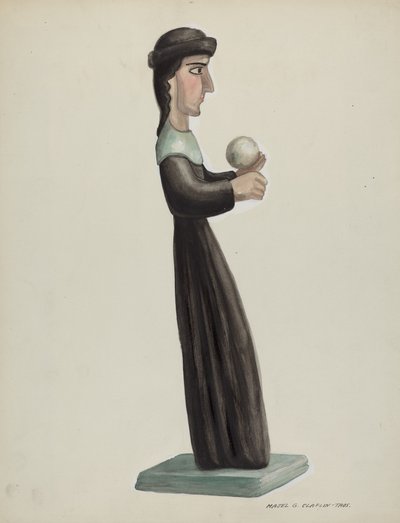 Santo scolpito e dipinto - Santa Rita da Majel G. Claflin