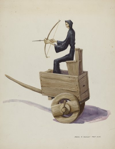 El Muerto Figura della morte e carro, c. 1937 da Majel G. Claflin