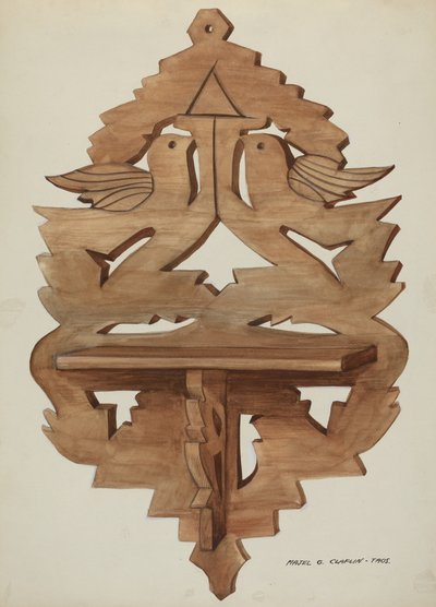 Mensola a muro sospesa, c. 1937 da Majel G. Claflin
