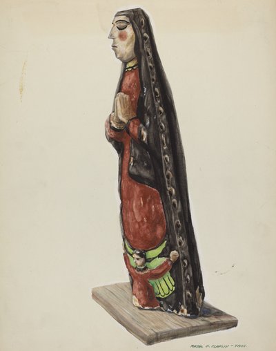 Nostra Signora di Guadalupe Bulto, c. 1938 da Majel G. Claflin