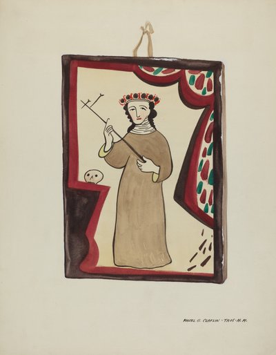 Retablo-Santa Rita, c. 1937 da Majel G. Claflin