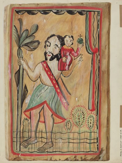 Retablo - San Cristoforo, 1935-1942 da Majel G. Claflin