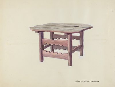 Tavolino, c. 1937 da Majel G. Claflin