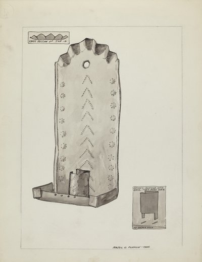 Portacandele di Latta, 1935-1942 da Majel G. Claflin