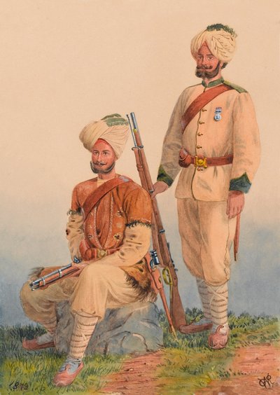 Ordini Sikh del Generale Roberts, Dewa Singh e Dehan Singh, 3° Forza di Frontiera del Punjab da Major General R.G. Woodthorpe