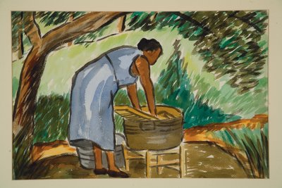 Donna che lava, c. 1934 da Malvin Gray Johnson
