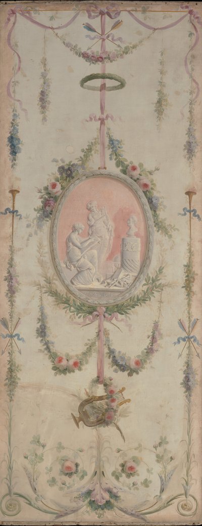 Pannello decorativo uno di una coppia da Manner of Le Riche