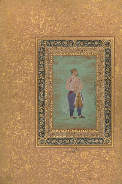 recto: Ritratto del principe Danyal, Folio dall