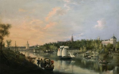 Il Guadalquivir a Siviglia da Manuel Barron y Carrillo