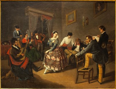 Ballerina in un salotto. da Manuel Cabral y Aguado Bejarano