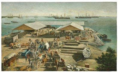 Sbarco degli americani a Ponce, Porto Rico, 27 luglio 1898 da Manuel Cuyàs Agulló