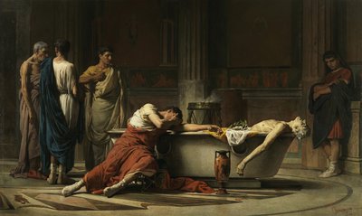 La morte di Seneca, 1871 da Manuel Domínguez Sánchez
