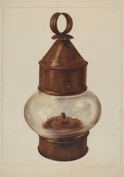 Lampada stradale sospesa, c. 1938 da Manuel G. Runyan