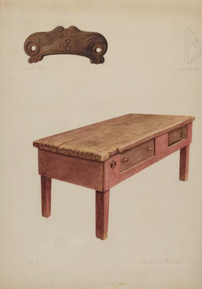Banco del sarto, c. 1938 da Manuel G. Runyan
