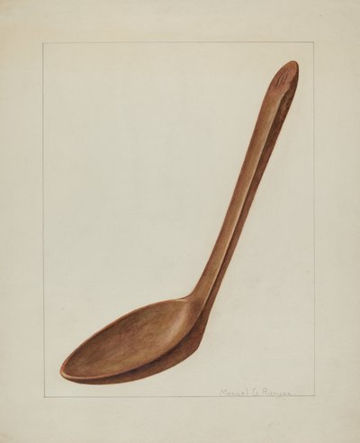 Spatola di legno, c. 1938 da Manuel G. Runyan