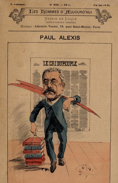 Copertina di The Men of Today, numero 336, illustrazione di Manuel Luque (1854-1919): Il Cree del Popolo - Alexis Paul (1847-1901) da Manuel Luque