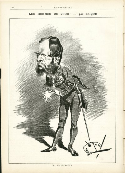 Illustrazione di Manuel Luque (1854-1919) in La Caricature (1880) da Manuel Luque