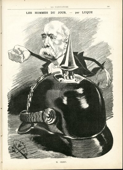 Illustrazione di Manuel Luque (1854-1919) in La Caricature (1880) da Manuel Luque