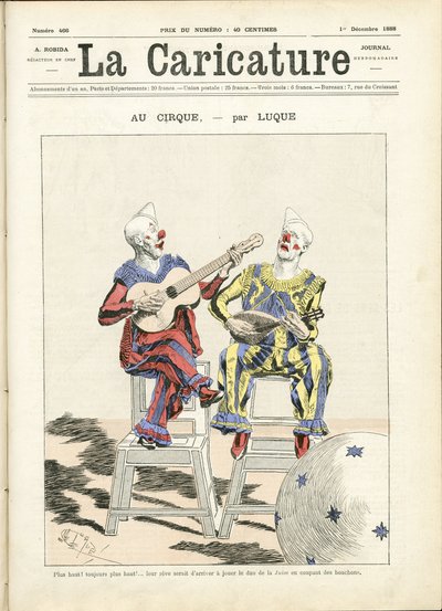Illustrazione di Manuel Luque per la Copertina di La Caricature (1880) da Manuel Luque