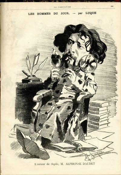 Illustrazione di Manuel Luque per la Copertina di La Caricature (1880) da Manuel Luque