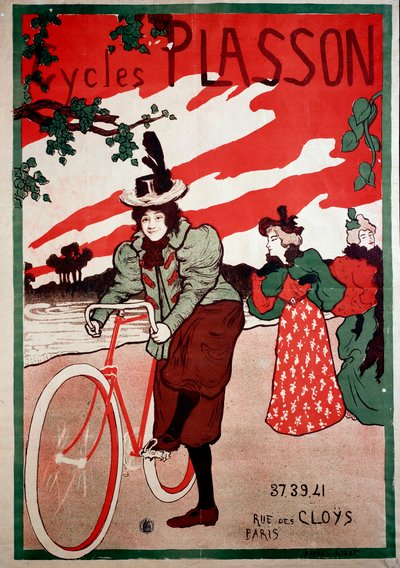 Belle Epoque: manifesto pubblicitario per cicli Plasson da Manuel Robbe