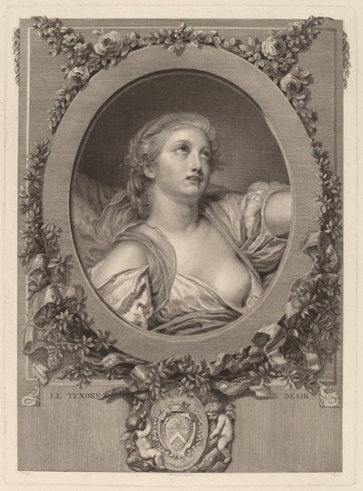 Il tenero desiderio da Manuel Salvador Carmona after Jean Baptiste Greuze