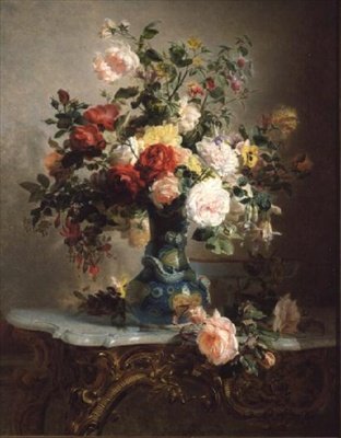 Vaso di rose e altri fiori da Marc Laurent Bruyas