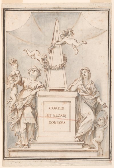 Progetto per un dipinto monocromo, Chiesa del Corpus Domini, Bologna, Italia da Marc Antonio Franceschini