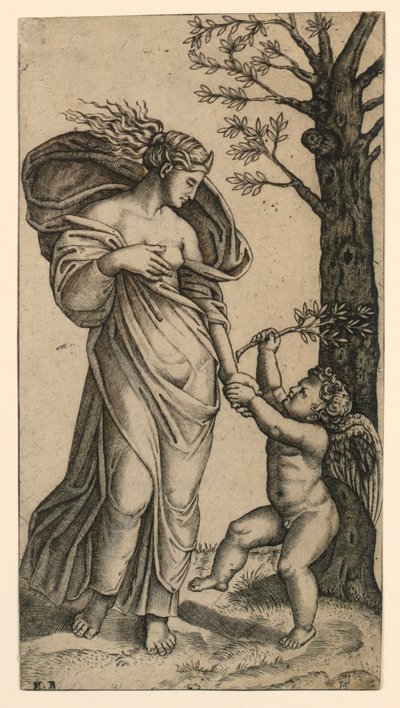 La Riconciliazione di Minerva e Cupido da Marc Antonio Raimondi