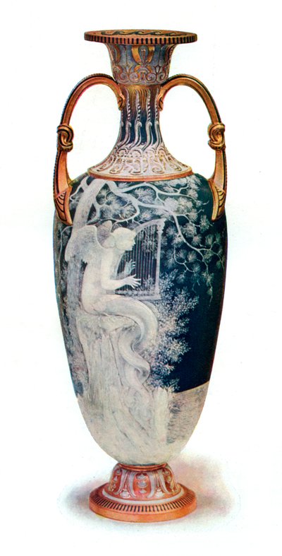 La sirena, vaso Minton di Marc-Louis-Emmanuel Solon, 1904 da Marc Louis Emmanuel Solon