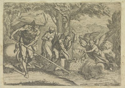 Romolo e Remo trovati da Faustolo e Louva da Marcantonio Bellavia
