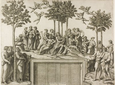Apollo sul Parnaso da Marcantonio Raimondi
