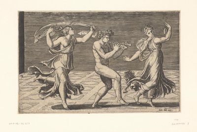 Satiro danzante e menadi da Marcantonio Raimondi