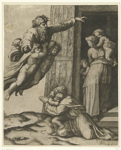 Dio appare a Noè dopo il diluvio da Marcantonio Raimondi