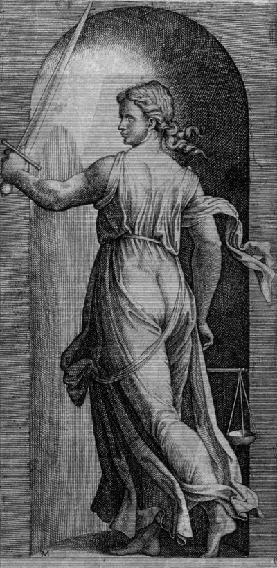 Giustizia da Marcantonio Raimondi