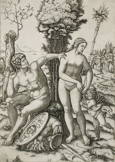 Marte, Venere e Cupido da Marcantonio Raimondi