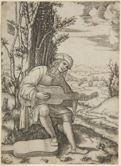 Ritratto del poeta Giovanni Achillini, detto Filoteo (Bartsch XIV/469; Delaborde 232; Passavant 276; Petrucci, n. 1) da Marcantonio Raimondi