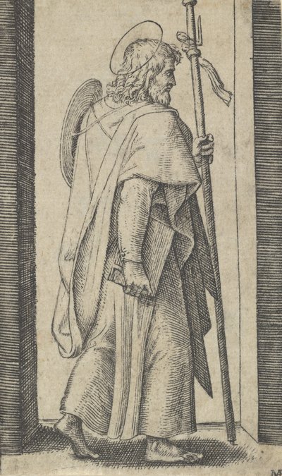 San Giacomo Maggiore, libro nella mano destra, bastone nella sinistra da Marcantonio Raimondi