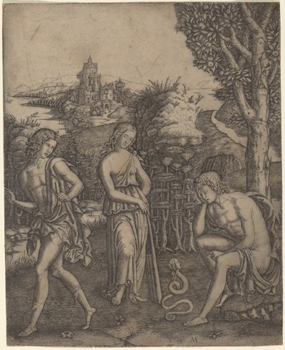 Serpente che Parla a un Giovane da Marcantonio Raimondi